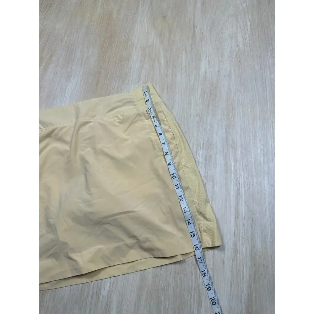 Athleta Brooklyn Butter Yellow Pull On Athletic Tennis Pickleball Skort Skirt 8